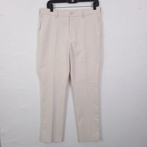 Peter Millar EB66 Golf Pants Beige Classic Fit Stretch Flat Mens Size 31 x 30